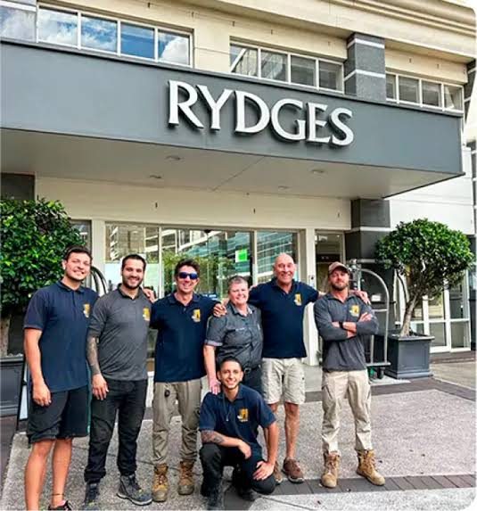 The Up Down Access team outside Rydges